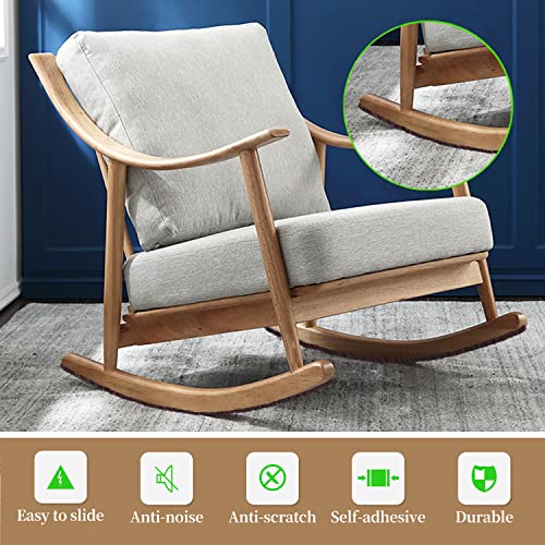 PremiFix Felt Strips 20Pieces Pack 1/2x 6 Inches Self Adhesive Black Furniture Felt Strips Anti Scratch Heavy Duty 3mm Floor Protector for Rocking Chair for Hardwood Floor - Image 3