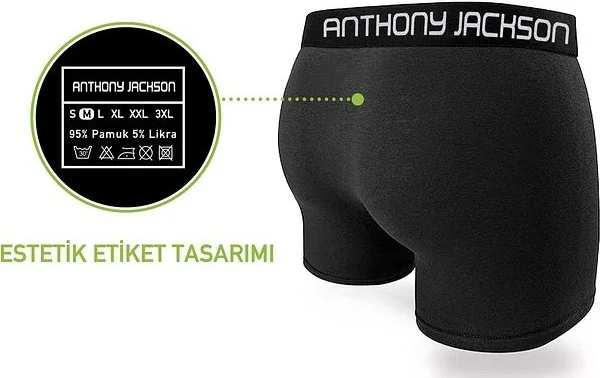 أنتوني جاكسون Lycra 3-Pack Premium Men's Boxer Harvey