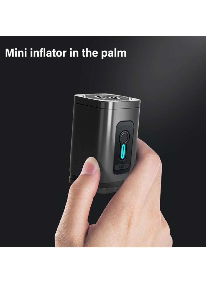 ELIKLIV - Portable multi-function air pump - safe and durable, smart lock anti-misstart, overheating protection, unique color is loved by young people. USB with 2-level brightness emergency light, tent hanging. Charging and pumping dual-use, pool toys, snow tubes, outdoor camping, fitness balls, children's bouncing balls, vacuum bags are available. Smaller than a cup, cordless and rechargeable, suitable for outdoor camping / hiking / beach / indoor storage - Image 1