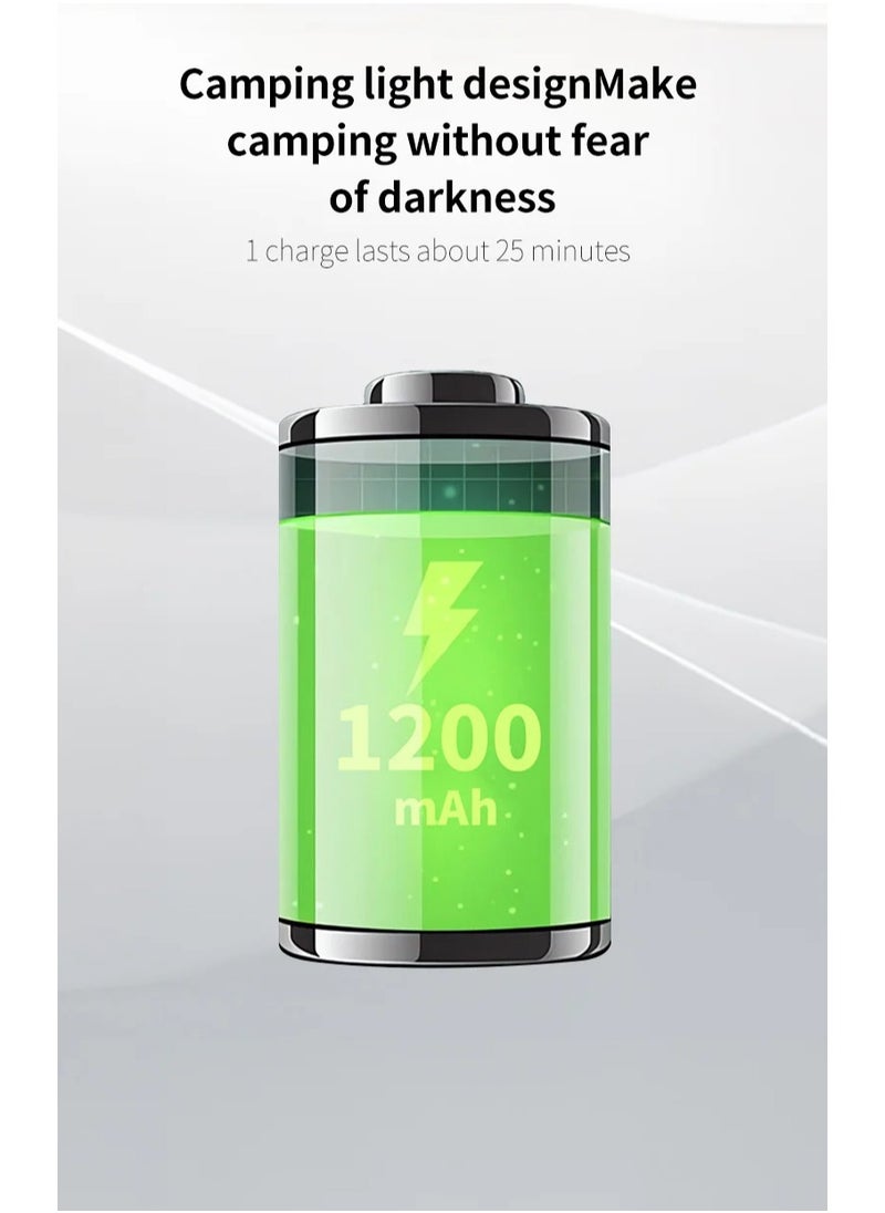 ELIKLIV - Portable multi-function air pump - safe and durable, smart lock anti-misstart, overheating protection, unique color is loved by young people. USB with 2-level brightness emergency light, tent hanging. Charging and pumping dual-use, pool toys, snow tubes, outdoor camping, fitness balls, children's bouncing balls, vacuum bags are available. Smaller than a cup, cordless and rechargeable, suitable for outdoor camping / hiking / beach / indoor storage - Image 1
