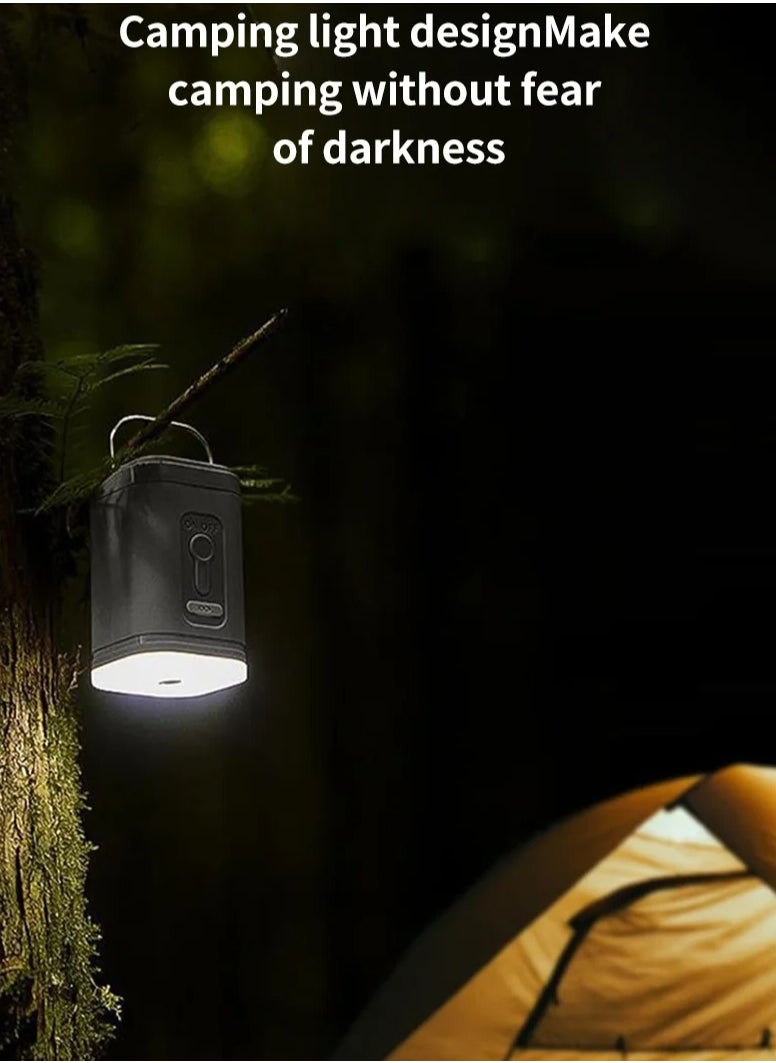 ELIKLIV - Portable multi-function air pump - safe and durable, smart lock anti-misstart, overheating protection, unique color is loved by young people. USB with 2-level brightness emergency light, tent hanging. Charging and pumping dual-use, pool toys, snow tubes, outdoor camping, fitness balls, children's bouncing balls, vacuum bags are available. Smaller than a cup, cordless and rechargeable, suitable for outdoor camping / hiking / beach / indoor storage - Image 1
