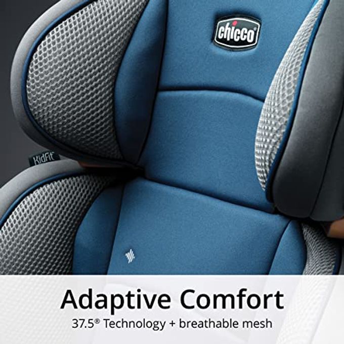 Chicco Kidfit Zip Plus 2-In-1 Belt-Positioning Booster Car Seat, Backless And High Back Booster Seat, For Children Aged 4 Years And Up And 40-100 Lbs. | Seascape/Blue - Image 2