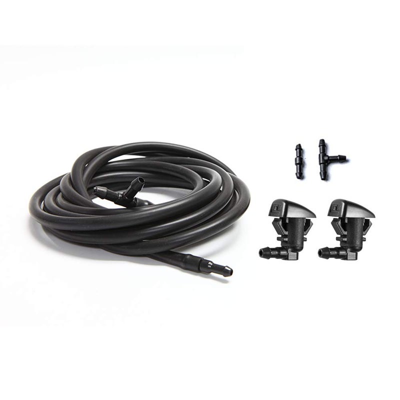 Front Windshield Washer Nozzles Kit for 20072011 Ford Edge 20072010 Lincoln MKX Base Sport Premium Sport Replaces OEM 7T4Z17603A Washer Jet and Fluid Hose with Connector