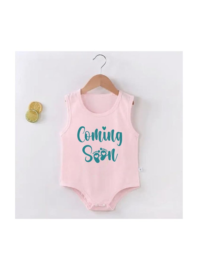 PRINTSHOP4ME Baby Romper Coming Soon Design–Soft Cotton Sleeveless Bodysuit For Boys And Girls–Comfortable Unisex Baby Onesie For Newborns,Infants And Toddlers - Image 2