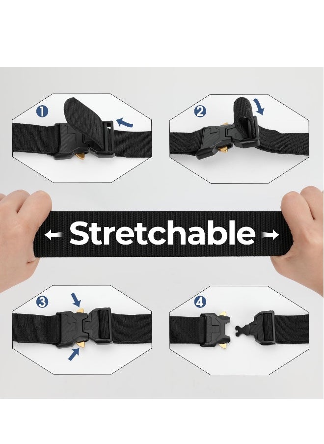 Generic Adjustable Nylon Tactical Belt for Men - Metal-Free Work and Hiking Belt with Heavy-Duty Quick Release Buckle, Ideal for Military, Travel, and Outdoor Activities  - Image 3