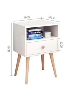 Nightstand Table with Storage Drawer and Open Shelf Bedside Cabinets Small Side Table with Solid Wood Legs for Bedroom Office Living Room Modern Bedside Table Easy Assembly,40*30*59cm(Wood color) - pzsku/ZBAC555A183044B32F4AEZ/45/_/1729668643/cd6b2eba-1e71-403a-97c7-f47ac5240b0b