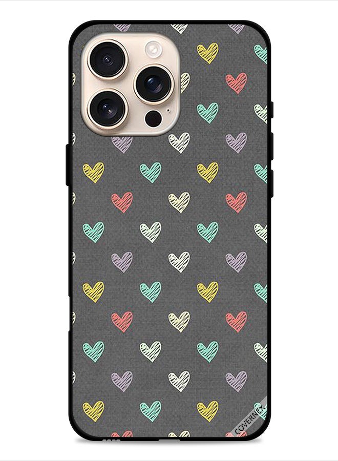 Covernex Apple iPhone 16 Pro Protective Case Cover Small Hearts Pattern - Image 1