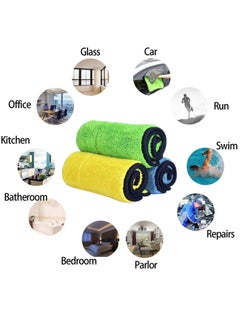 MOTRK MOTRK Car Drying Towel, Microfiber Cleaning Cloth Pack of 3, Microfiber Towels for Cars,1 Car Wash Sponge,1 Interior Detailing Brush, Professional Premium Microfiber Towels for Household Cleaning  - Image 4