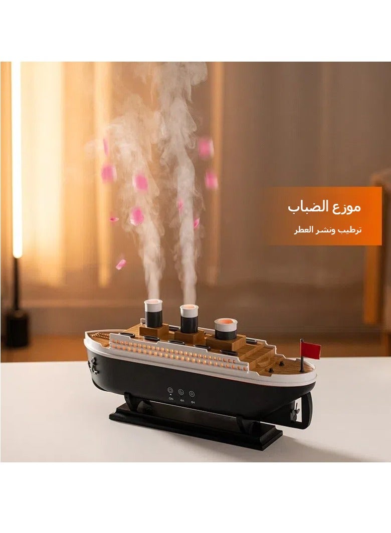 general Simulation ship aromatherapy machine home desktop creative intelligent volcano spray essential oil diffuser humidifier - Image 4