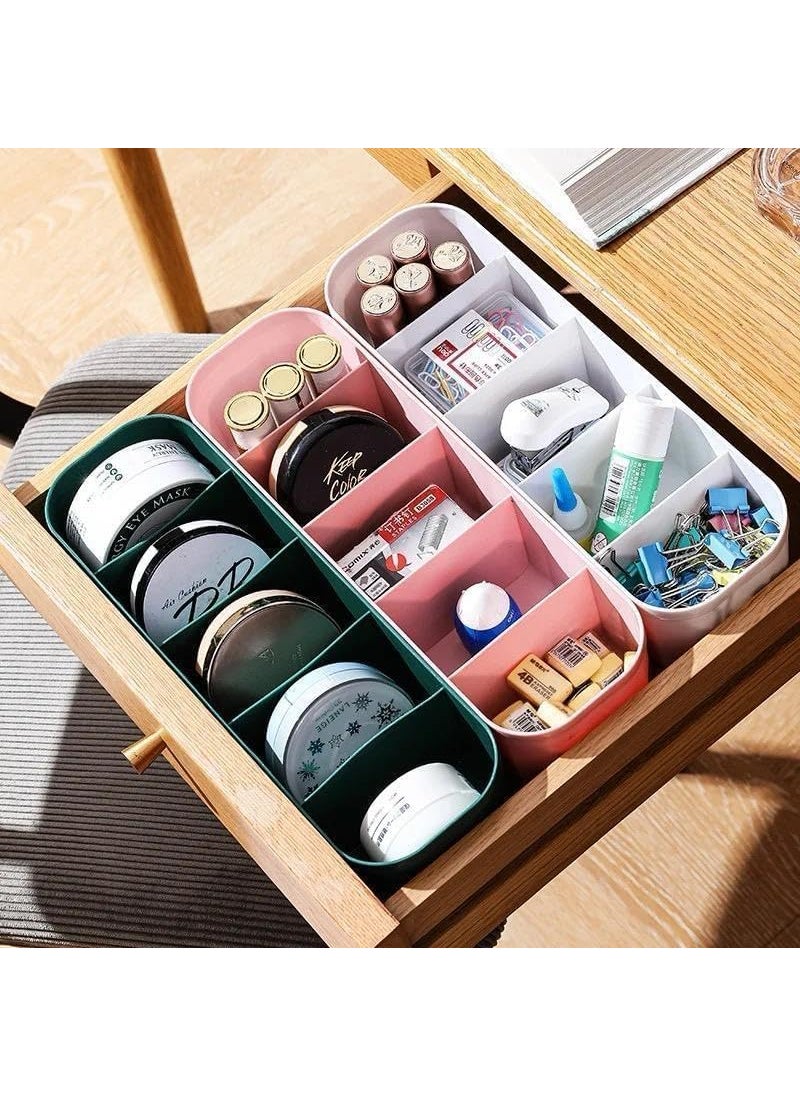 Perpetual Perpetual Innerwear Organizer For Wardrobe Socks Bra Panty Undergarments MakeUp Ties Cosmetics Scarves Organizer For Wardrobe Closet Storage Dividers for Household Pack of 4  - Image 2