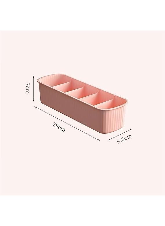 Perpetual Perpetual Innerwear Organizer For Wardrobe Socks Bra Panty Undergarments MakeUp Ties Cosmetics Scarves Organizer For Wardrobe Closet Storage Dividers for Household Pack of 4  - Image 3