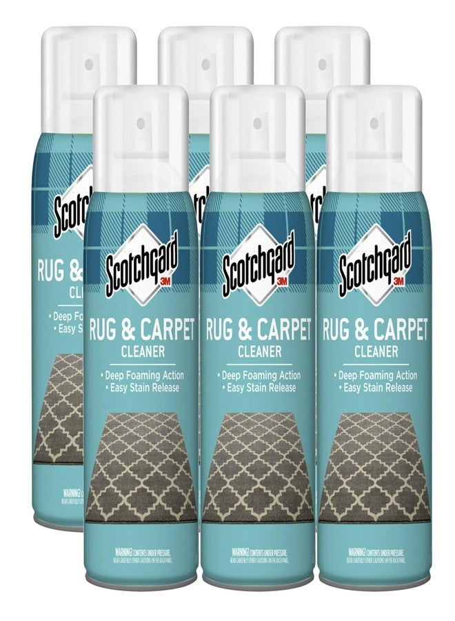 Scotchgard Rug & Carpet Cleaner, Fabric Cleaner Blocks Stains, Cleaning Sprays Make Cleanup Easier, Six 16.5 oz Cans - Image 1