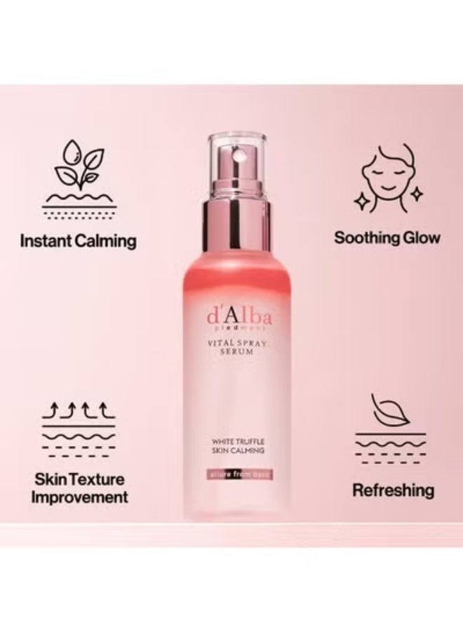 d'Alba White Truffle Vital Spray Serum, Vegan Skincare, Calming and Hydrating Facial Mist with White Truffles for Red and Sensitive Skin, Glow Serum, Surfactant Free, All in One Care 100ml - Image 4