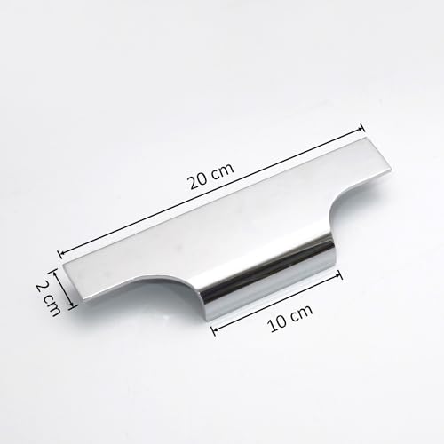RAB Handle Aluminum Kitchen and Office Drawer/Cabinet/Door/Wardrobe Profile Handle (Code:- Hand F 121, Finish:- CP, Size:- 8") - Image 2