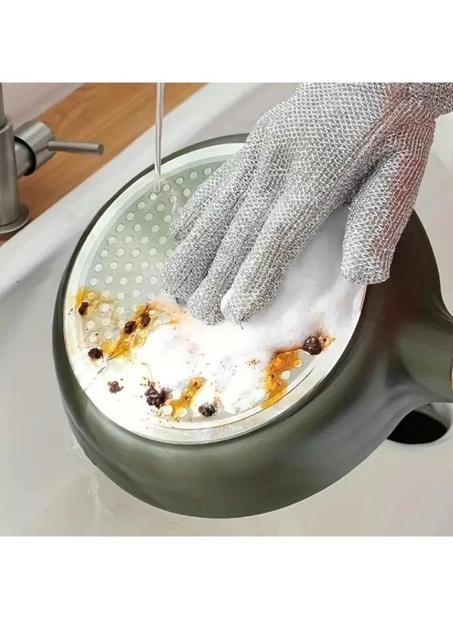 1 Pc XL 2 in 1 Premium Steel Wire Dishwashing Gloves Non Slip Durable Breathable - Image 2