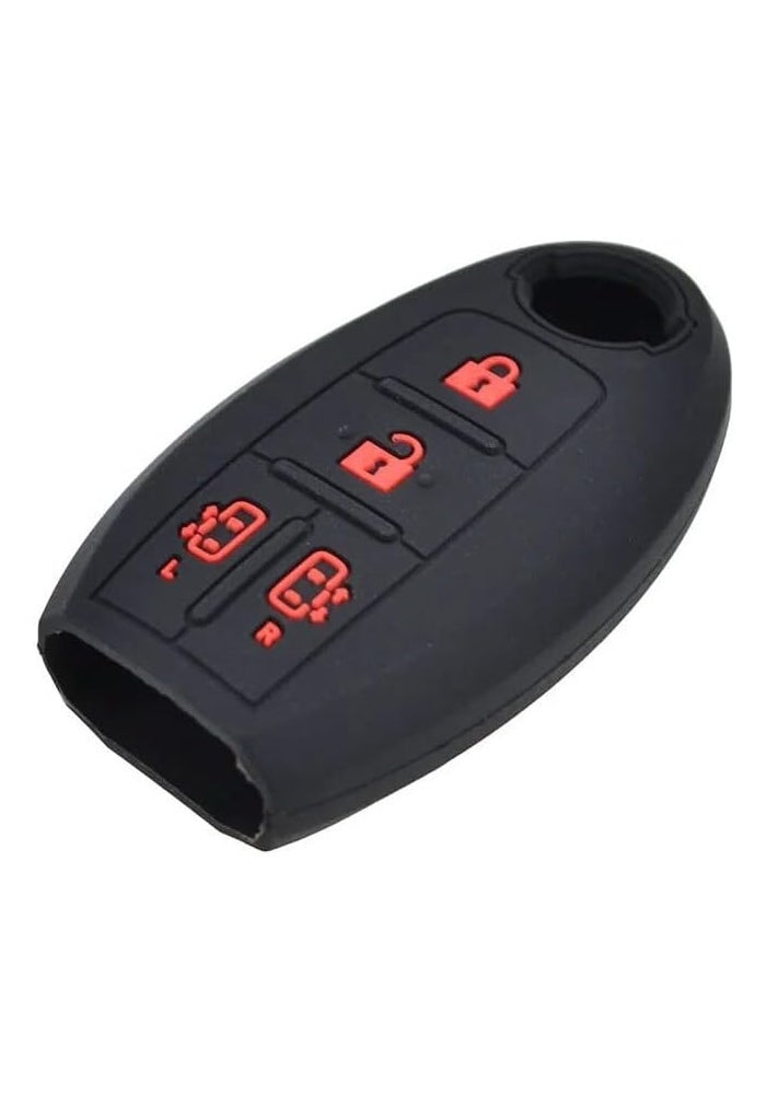 QASULER Silicone Car Key Case Cover for Nissan Models - Image 2