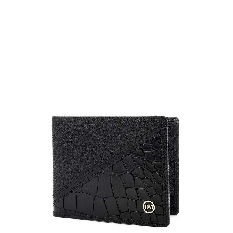Da Milano  Black Bifold Leather Mens Wallet for Men | Best Price UAE