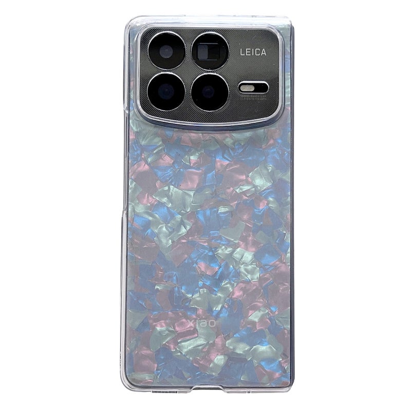HuHa Protective Cover For Xiaomi Mix Fold 4 Pearlescent Shell Texture Phone Case(Beige) - Image 1