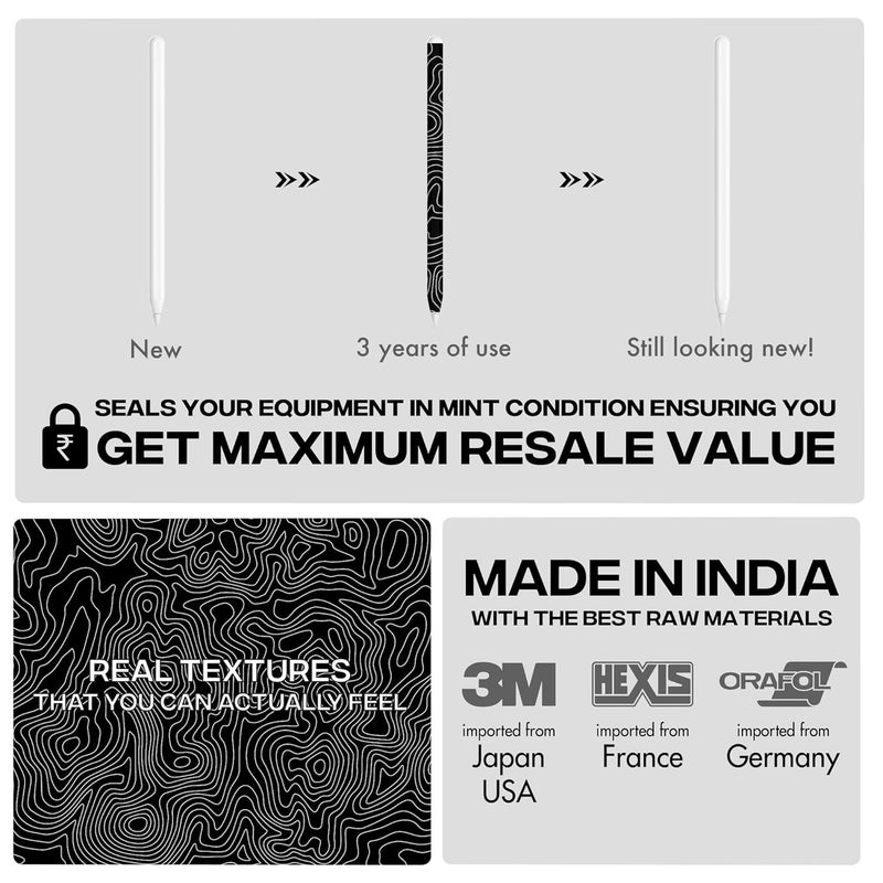 Capes ملصقات تغليف متوافقة مع قلم آيباد الجيل الثاني | تغليف فينيل 3M مقاوم للخدوش ودائم | ليست علبة | متوافقة مع الشحن اللاسلكي | جالاكسي - Image 5