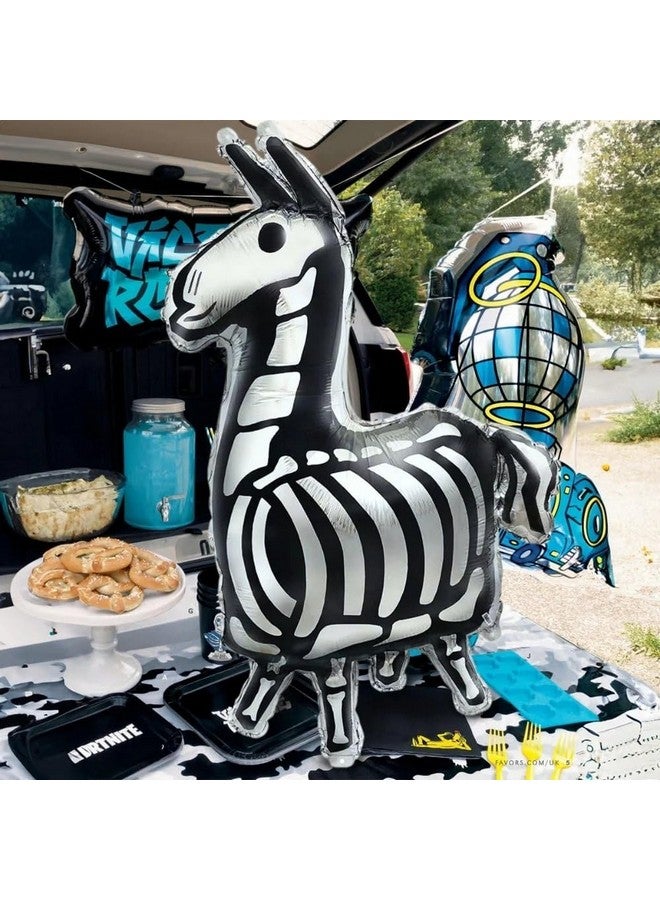 Unique Fortnite Llama Giant Black/Silver Foil Balloon - 35" (1 Count) | Premium Quality Party Decor - Perfect for Gaming Parties & Themed Events - Image 3
