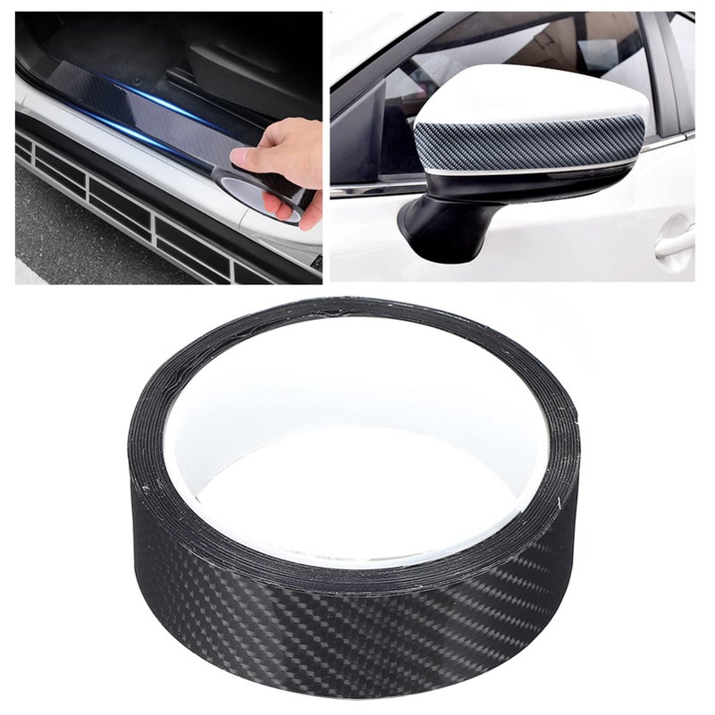 Black Carbon Fiber Car Door Guard Sticker Size 1 For Trucks And SUVs - Image 5