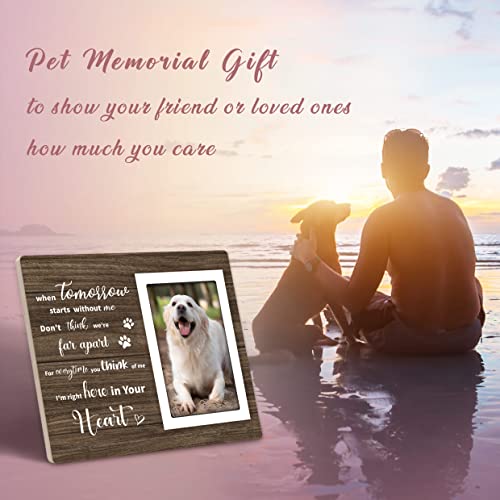 Pandasch Loss of Dog Sympathy Gift, Pet Memorial Picture Frame for 4x6 Photos, Passing Away Bereavement Remembrance Memorial Gifts for Loss of Dog Pet Cat - Image 2