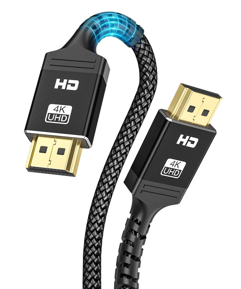 HDMI Cable, 6.6 ft (2 m) (4K @ 60Hz/HDMI 2.0 Standard/18 gbps High Speed Ethernet) Supports ALLEASA PS5/4/3, Xbox, Apple TV, 3D, Fire TV, 4K Video, etc. (Black)