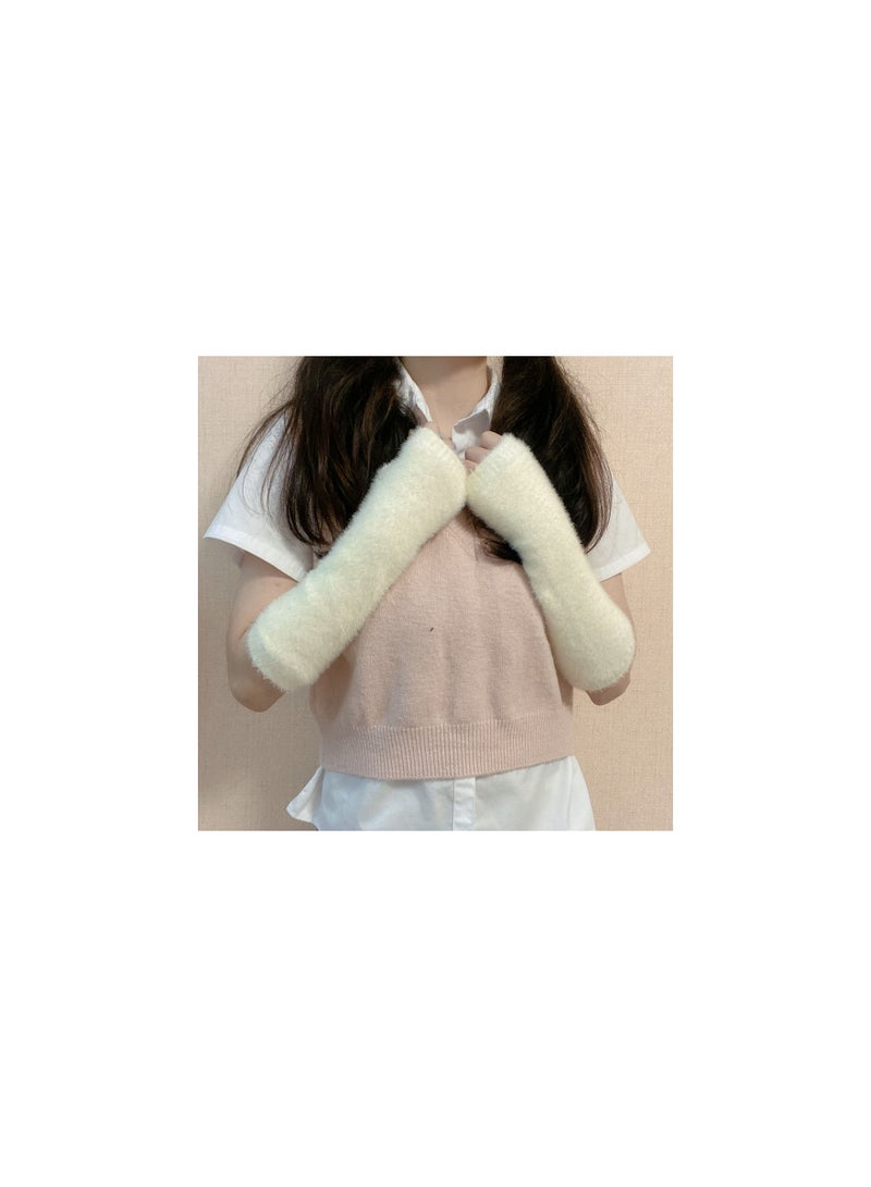 Loquat Fingerless Cotton Polyester Gloves Sleeves 
