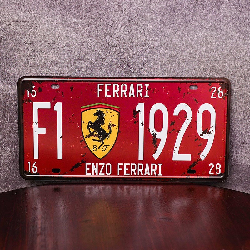 American Retro License Plate Tin Painting Decorations Industrial Style Bar El Home Creative Personality Wall Decoration Pendant - Image 5