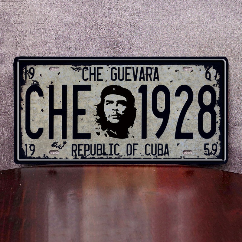 American Retro License Plate Tin Painting Decorations Industrial Style Bar El Home Creative Personality Wall Decoration Pendant - Image 1