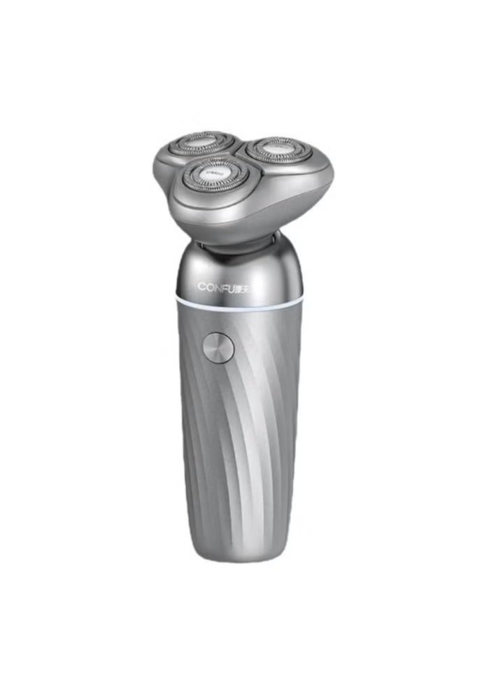 إنشن ماكينة حلاقة اللحية الكهربائية X7 المحمولة للرجال متعددة الوظائف، شحن سريع، قابلة لإعادة الشحن، ثلاثة رؤوس دوارة قابلة للغسل - Image 1