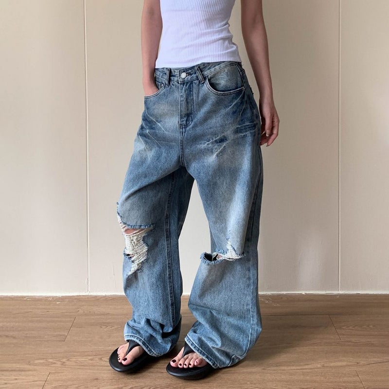 Vintage Classic European-American Design Daily Commute Jeans  Size_S - Image 3