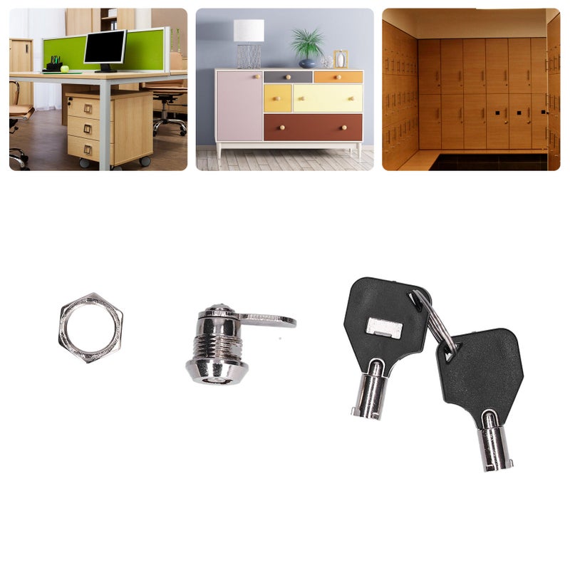 File Cabinet Locks Furniture Cam Locks Security Lock with Keys for Vending Machines Computers Closet Doors - Image 1