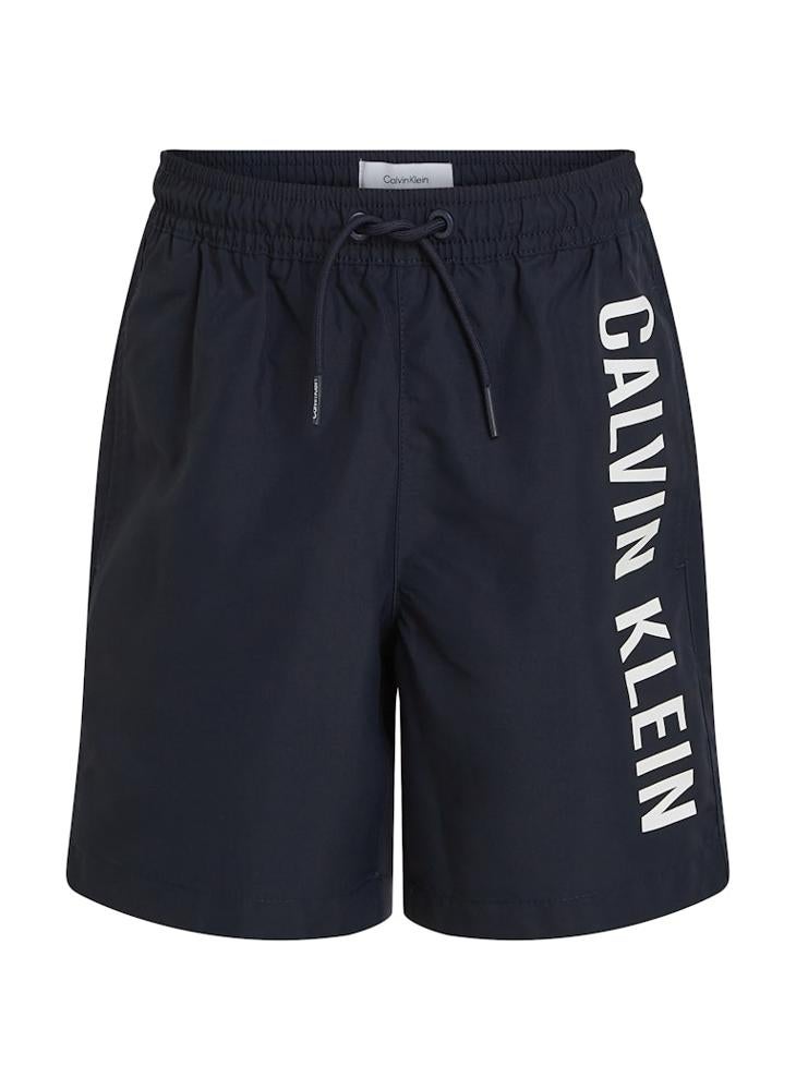 Calvin Klein Jeans Kids Medium Drawstring Logo Detailed Swim Shorts 