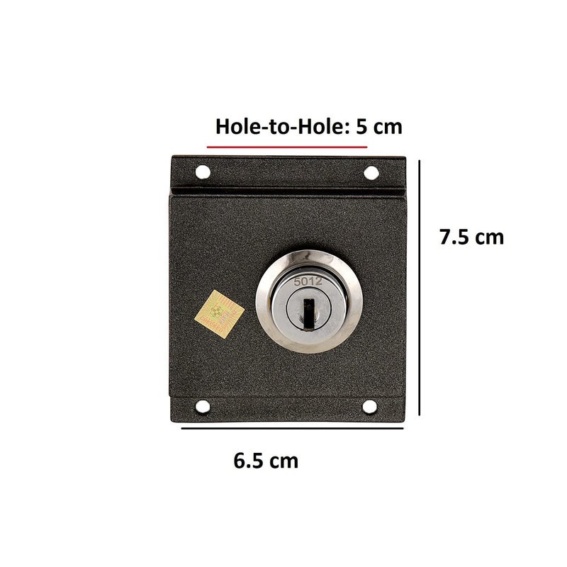 ESET Multipurpose Universal Furniture Drawer Cupboard Cabinet Steel Lock Brass Body Sliding Cupboard Lock with Ulta Keys 25 mm Pack of 2 Piece Only - Image 2