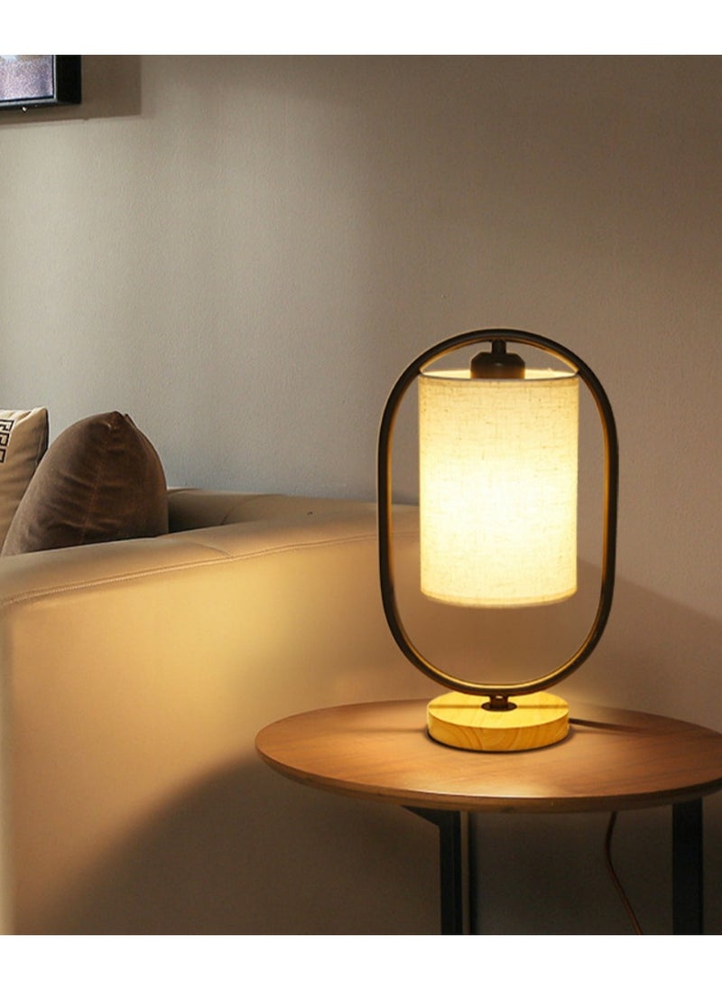 XiuWoo Simple Nordic Retro Style Fabric Cloth Cover Three Color Dimming Table Lamp Desk Lamp Bedroom Bedside Hotel Study Room Decoration  - Image 1