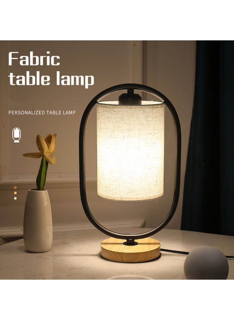 XiuWoo Simple Nordic Retro Style Fabric Cloth Cover Three Color Dimming Table Lamp Desk Lamp Bedroom Bedside Hotel Study Room Decoration  - Image 2