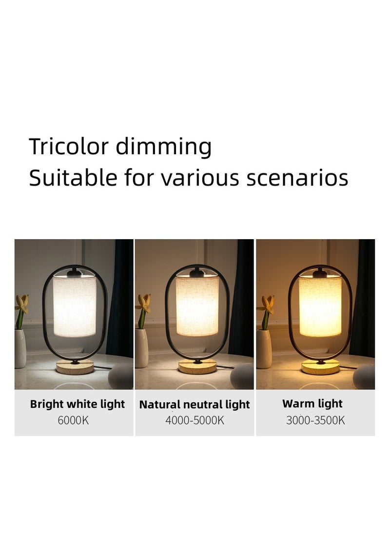 XiuWoo Simple Nordic Retro Style Fabric Cloth Cover Three Color Dimming Table Lamp Desk Lamp Bedroom Bedside Hotel Study Room Decoration  - Image 3
