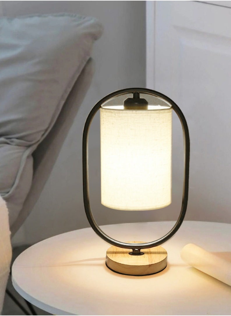 XiuWoo Simple Nordic Retro Style Fabric Cloth Cover Three Color Dimming Table Lamp Desk Lamp Bedroom Bedside Hotel Study Room Decoration  - Image 4