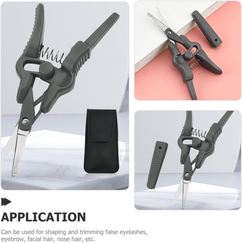 Beaupretty 4pcs Stainless Steel Nose Hair Scissors Rounded Tips for Men Mini Manual Nose Hair Trimming Tools and Eyebrow Grooming Scissors for Personal Care - Image 3