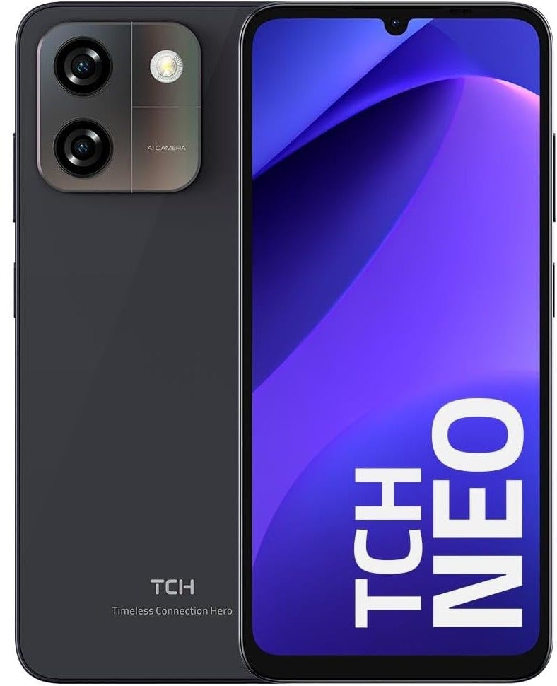 TCH NEO BLACK SMARTPHONE 4GB RAM  + 4GB Virtual RAM 64GB ROM (International Version) with TCH Wireless Earbuds Boom Trap L30 Black (International Version) - Image 2