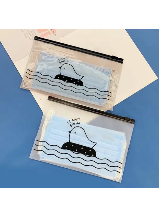 Large Size 50 Pieces Frosted Zipper Bags PVC Waterproof Storage For A5 Documents Cash Jewelry - Image 1