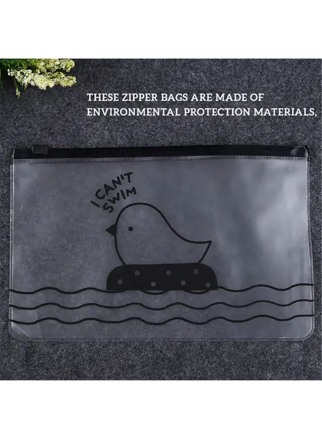 Large Size 50 Pieces Frosted Zipper Bags PVC Waterproof Storage For A5 Documents Cash Jewelry - Image 4