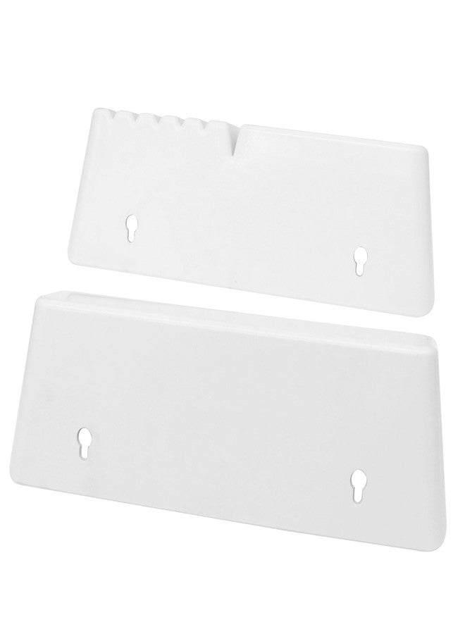 Baudelun 11 inch Tip Out Sink Tray, 2 Pack Molded Sink Front Tip-Out Trays with Mounting Screws, Pull Out Shelf Home White Organizer, White - Image 3