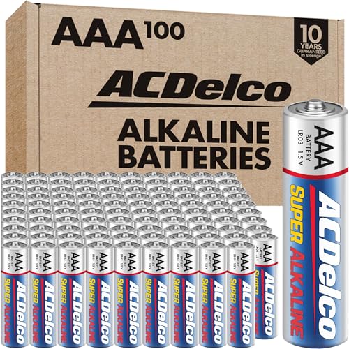 PowerMax ACDelco 100-Count Triple AAA Batteries, Maximum Power Super Alkaline Battery, 10-Year Shelf Life, Reclosable Packaging - Image 1