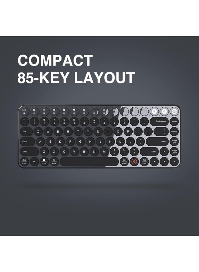 Smart Dual-Mode Wireless Connection Bluetooth Keyboard  85-Key Intelligent Voice Input - Image 3