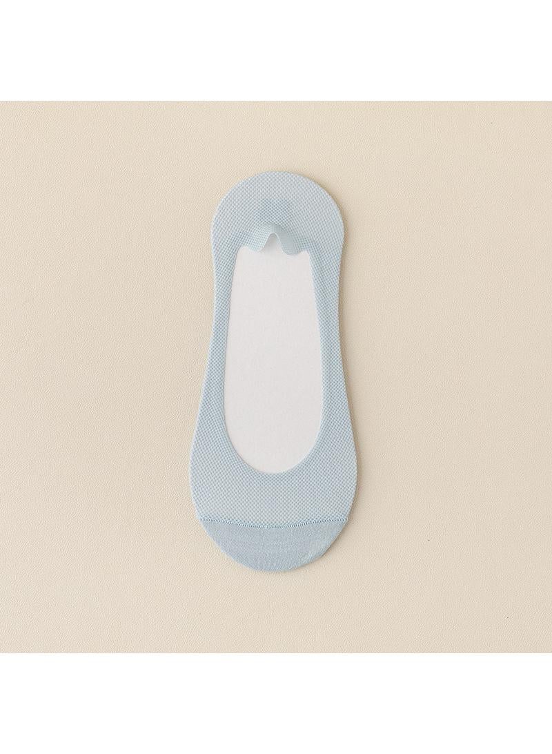 Y&D Blue 6 Piece Set Women's Thin Shallow Mesh Invisible Mesh Breathable Non Slip Socks - Image 1