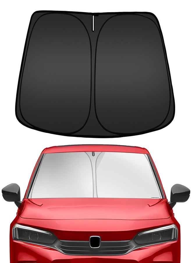 ARISMOTOR Windshield Sun Shade for Honda Civic 2022-2024, Custom Fit Foldable Front Window Sunshade Sun Visor Protector, Block UV Rays Keep Your Car Cooler - Image 1
