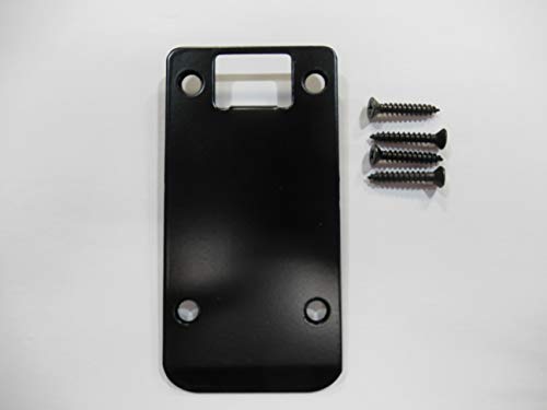 Don-Jo EL104-622 RC Black Extended Lip Strike Plate 4 1/2" Overall Length - Image 2