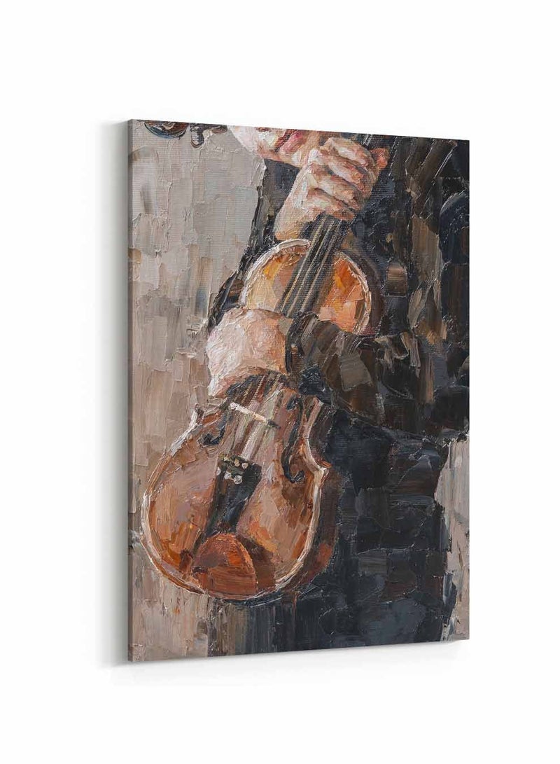 لوحة كانفاس على إطار خشبي، تصميم فتى صغير مع الكمان، للمنزل، غرفة المعيشة، المكتب، الديكور - Image 5
